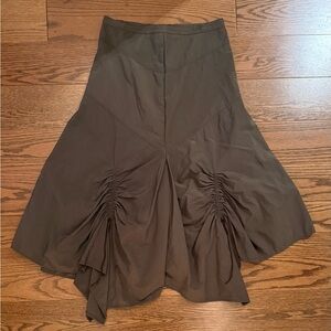 Hannah Asymmetrical Brown Skirt